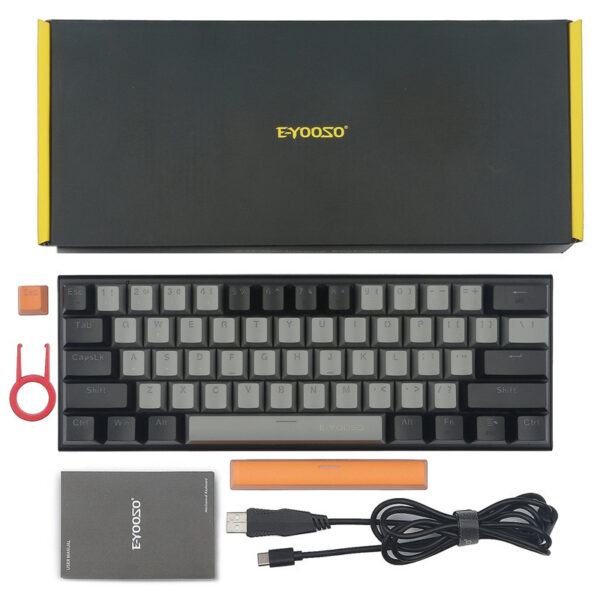 Key Mechanical Keyboard Two Colors Key CAP Computer E-sports Game MonochromeRGB Light - immagine 4