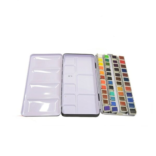 Solid Watercolor Iron Box Pigment Painting Three Fold Empty Iron Box - immagine 6