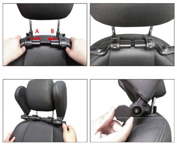 Car headrest pillow Sleep Adjustable Side Car Soft Travel Seat Headrest Auto Leather Support Neck Pillow Cushion car accessories - immagine 7