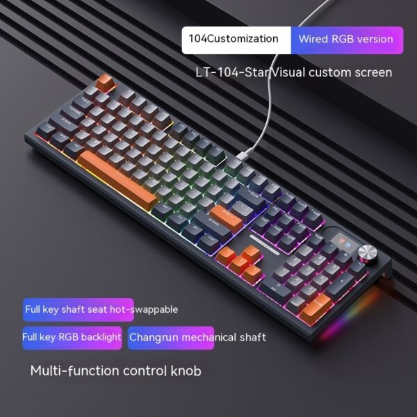 Bluetooth Wireless Three-mode Mechanical Keyboard - immagine 10