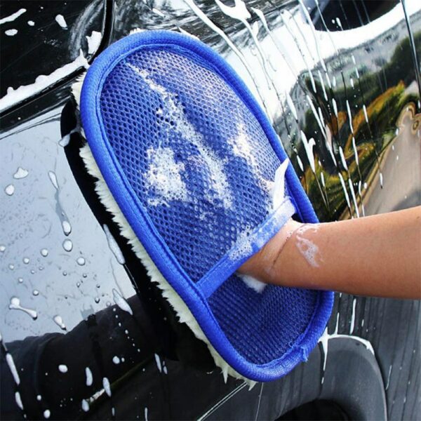 Car type soft hair car wash cleaning gloves car motorcycle car wash car care cleaning tools - immagine 7