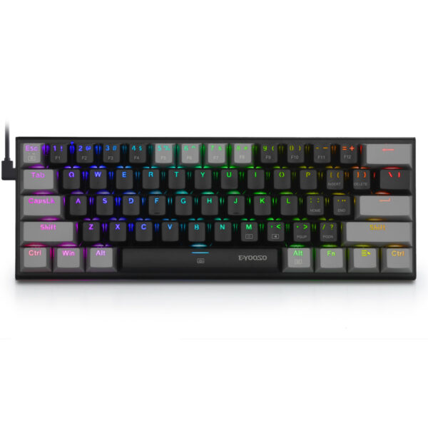 Key Mechanical Keyboard Two Colors Key CAP Computer E-sports Game MonochromeRGB Light - immagine 8