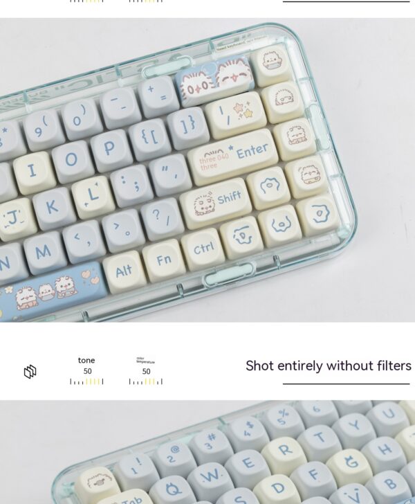 Suitable For Small Cat MOA Height Keycap Cute Meow Block Sublimation - immagine 10