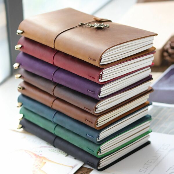 Travel Notebook Cowhide Leather Diary Vintage - immagine 2