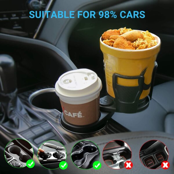 Car Drinking Bottle Holder 360 Degrees Rotatable Water Cup Holder Sunglasses Phone Organizer Storage Car Interior Accessories - immagine 2