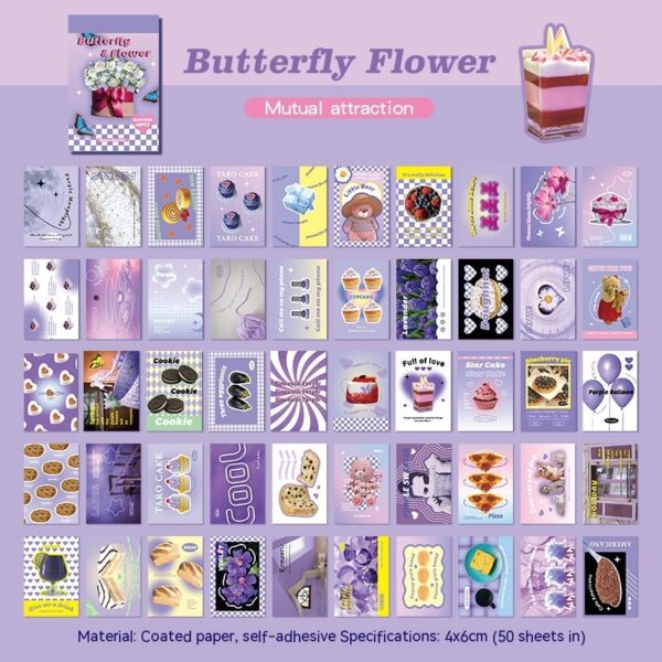 Stickers American Retro Journal Decoration Material Stickers Cartoon Mini Sticker Book - immagine 7