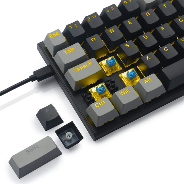 Key Mechanical Keyboard Two Colors Key CAP Computer E-sports Game MonochromeRGB Light - immagine 5