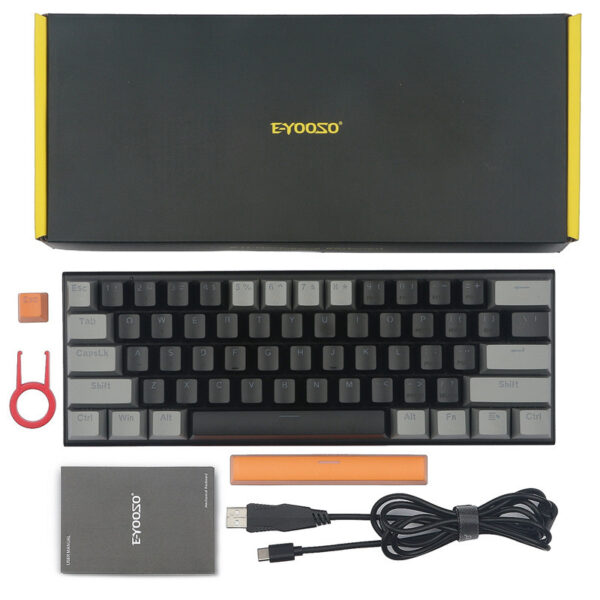 Key Mechanical Keyboard Two Colors Key CAP Computer E-sports Game MonochromeRGB Light - immagine 3