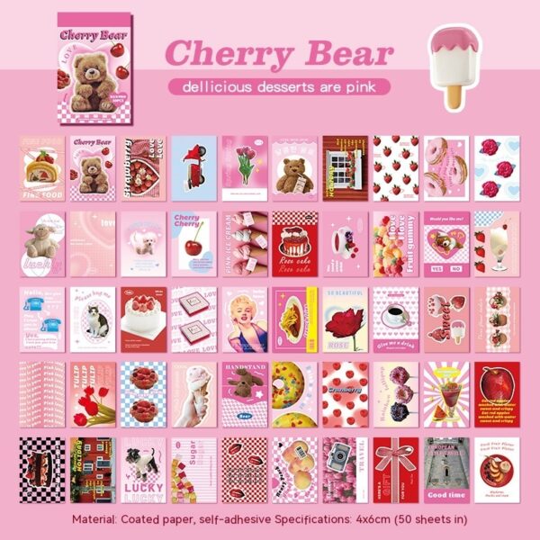 Stickers American Retro Journal Decoration Material Stickers Cartoon Mini Sticker Book - immagine 4